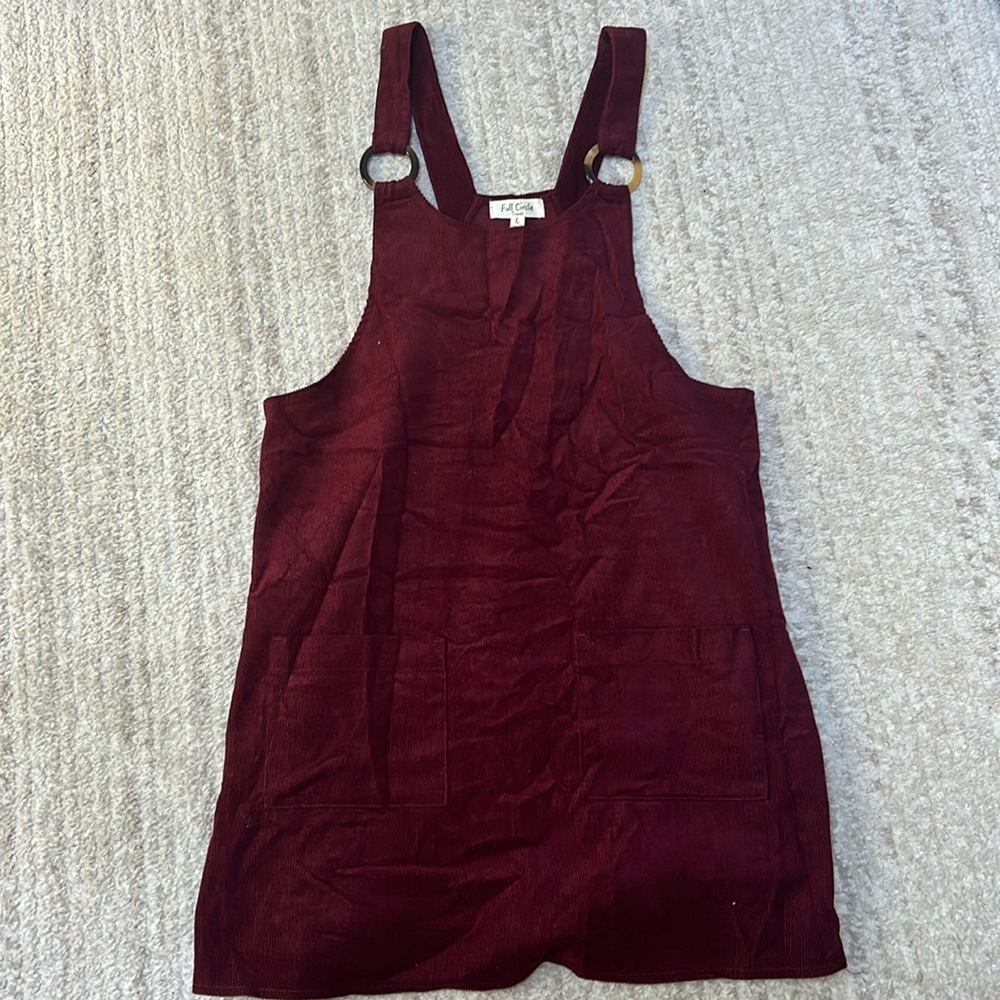 Burgundy Overall Dress